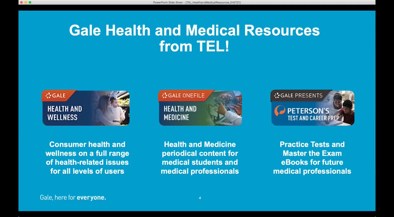 For TEL: Health and Medical Resources at your Library</i></b></u></em></strong>