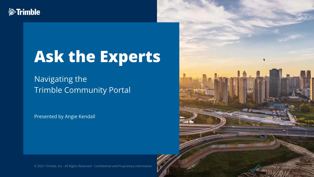 Ask the Expert - Navigating the Trimble Community Portal