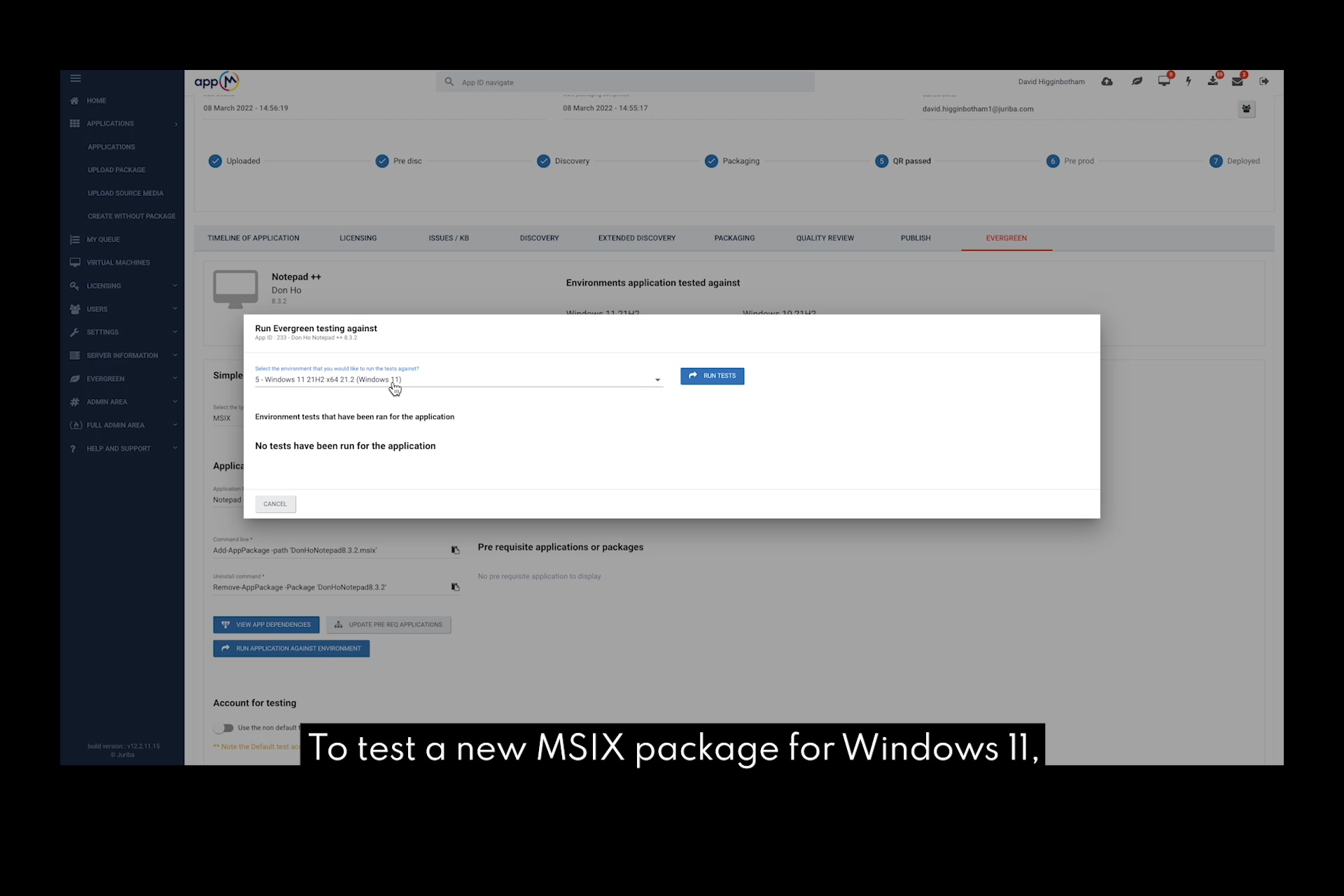 Juriba_How To Test New MSIX Packages For Windows 11