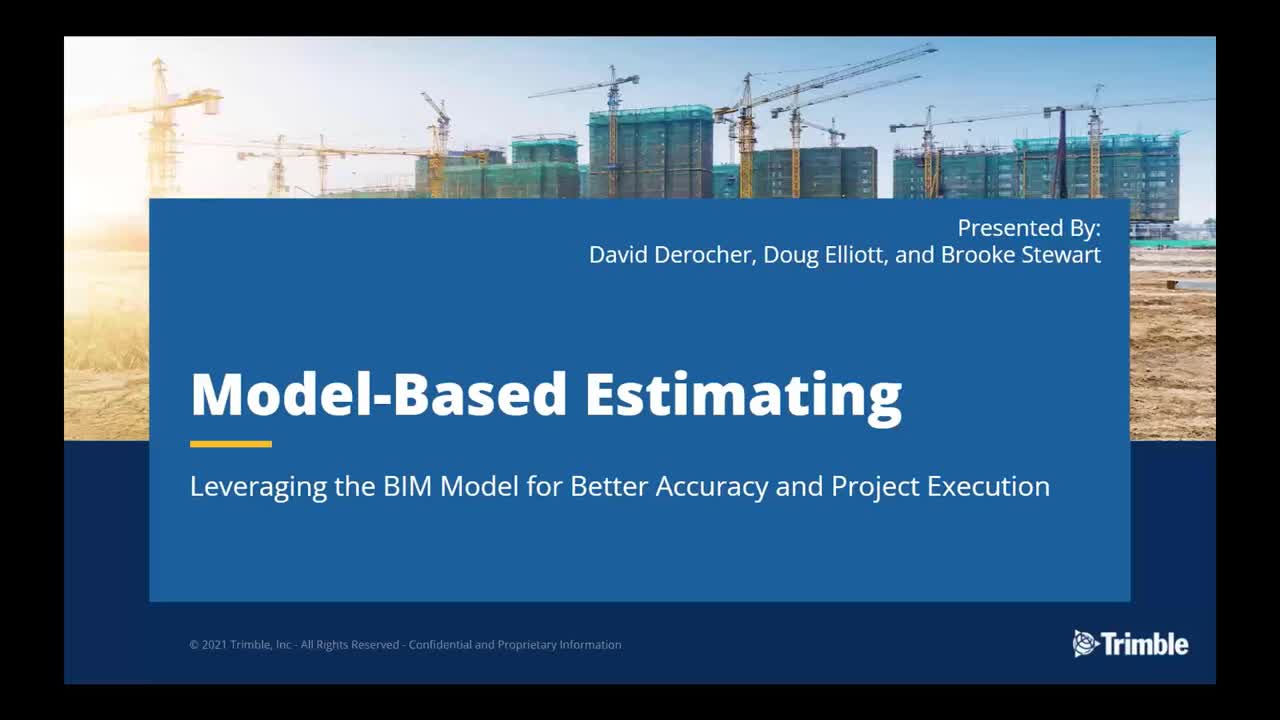 [Webinar Recording] Model-Based Estimating: Leverage the Model for Bid Accuracy & Project Execution