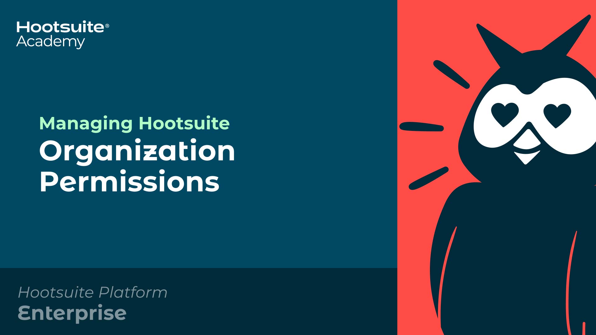 Vídeo de gestión de permisos de organización de Hootsuite.