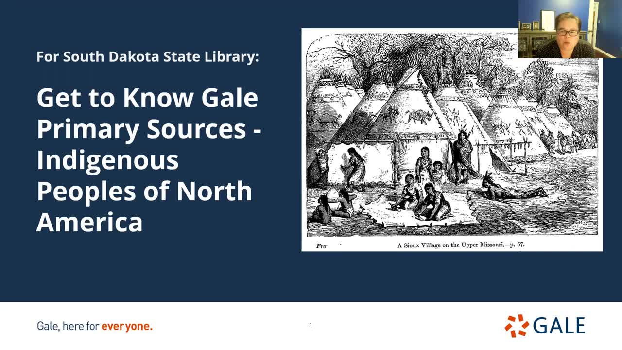 For SDSL: Get to Know Gale Primary Sources - Indigenous Peoples of North America