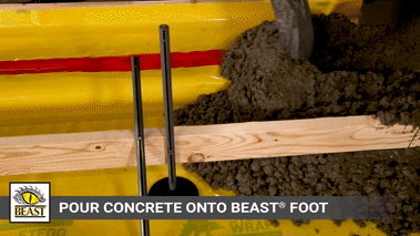Pour Concrete Onto Beast Foot 