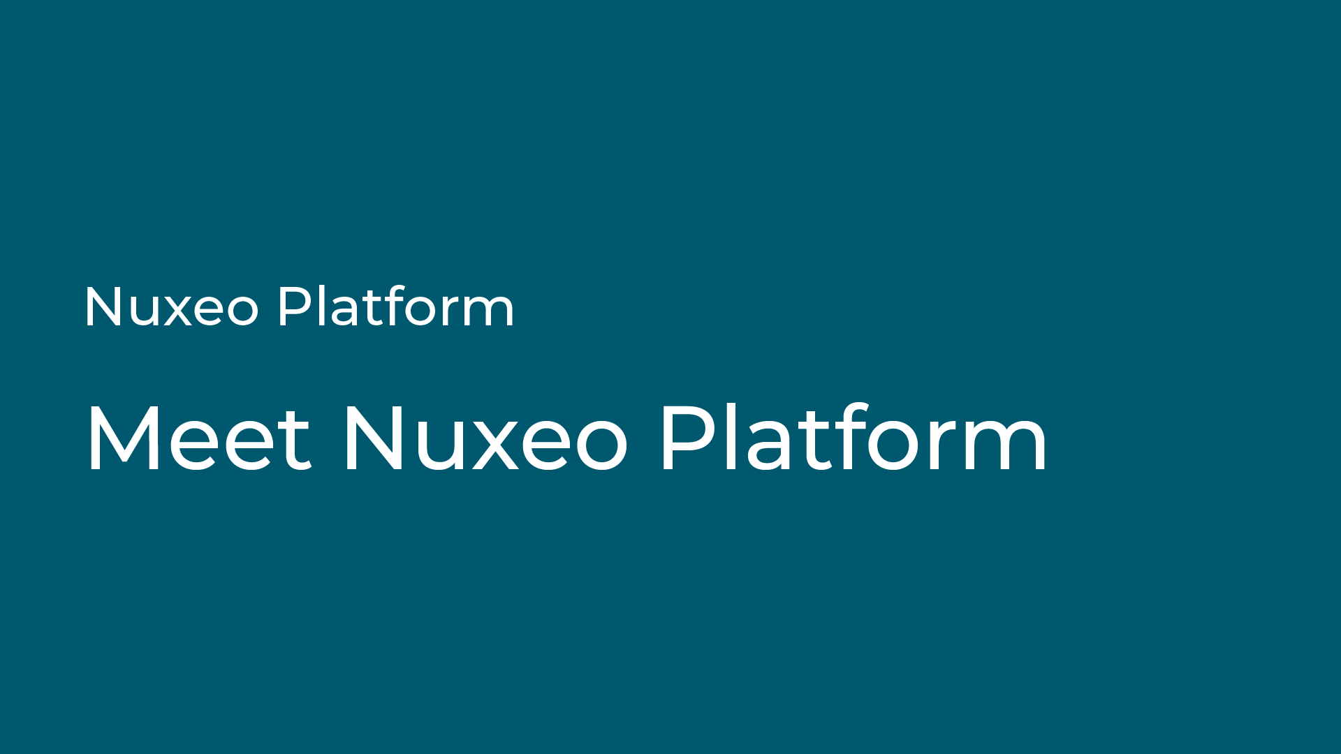What is Nuxeo Platform
