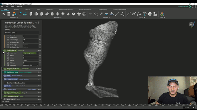 video: nTop Live: Design 3D printed animal prosthetics from 3D scan data