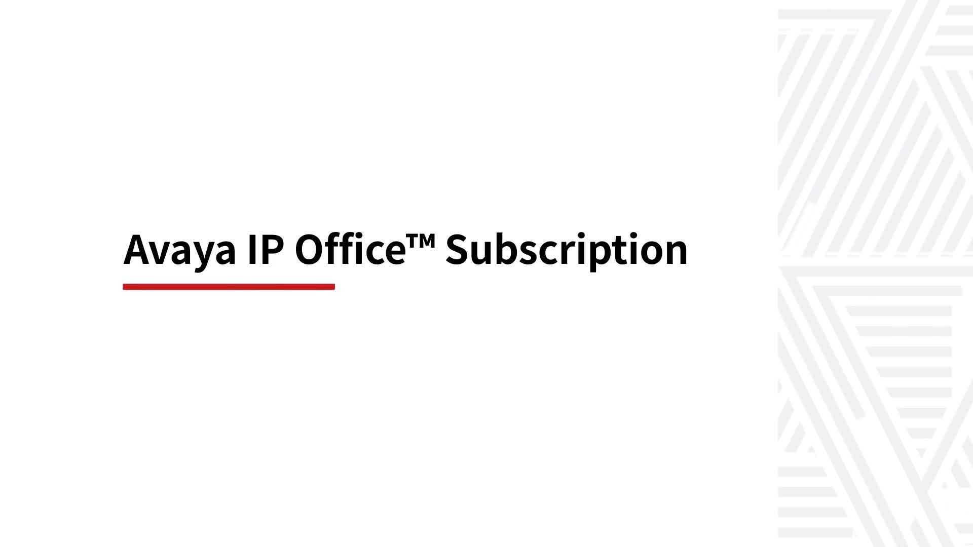 Entdecken Sie Avaya IP Office Subscription in einer Minute! 