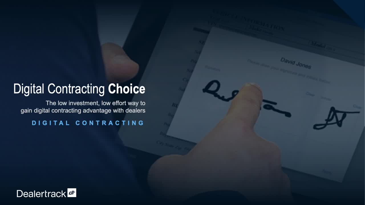 Digital Contracting Choice Overview for Lenders