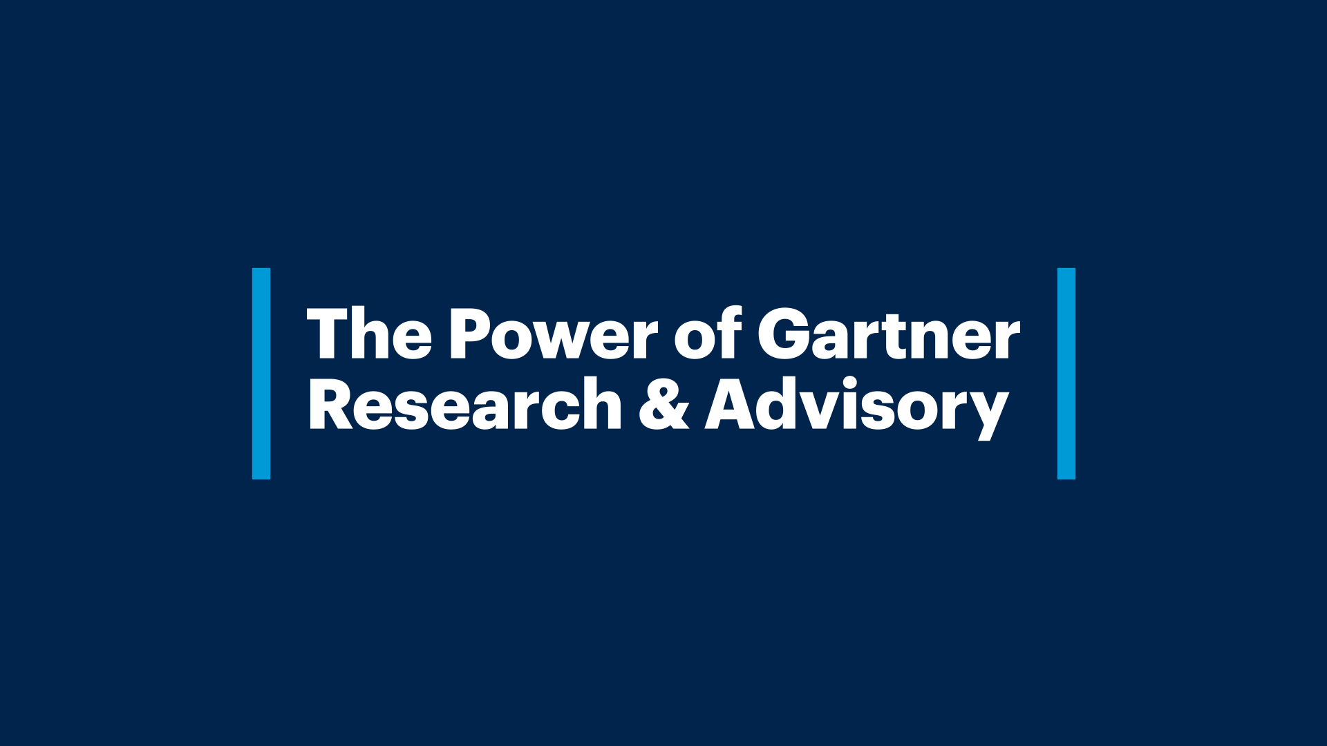 Research & Advisory Gartner