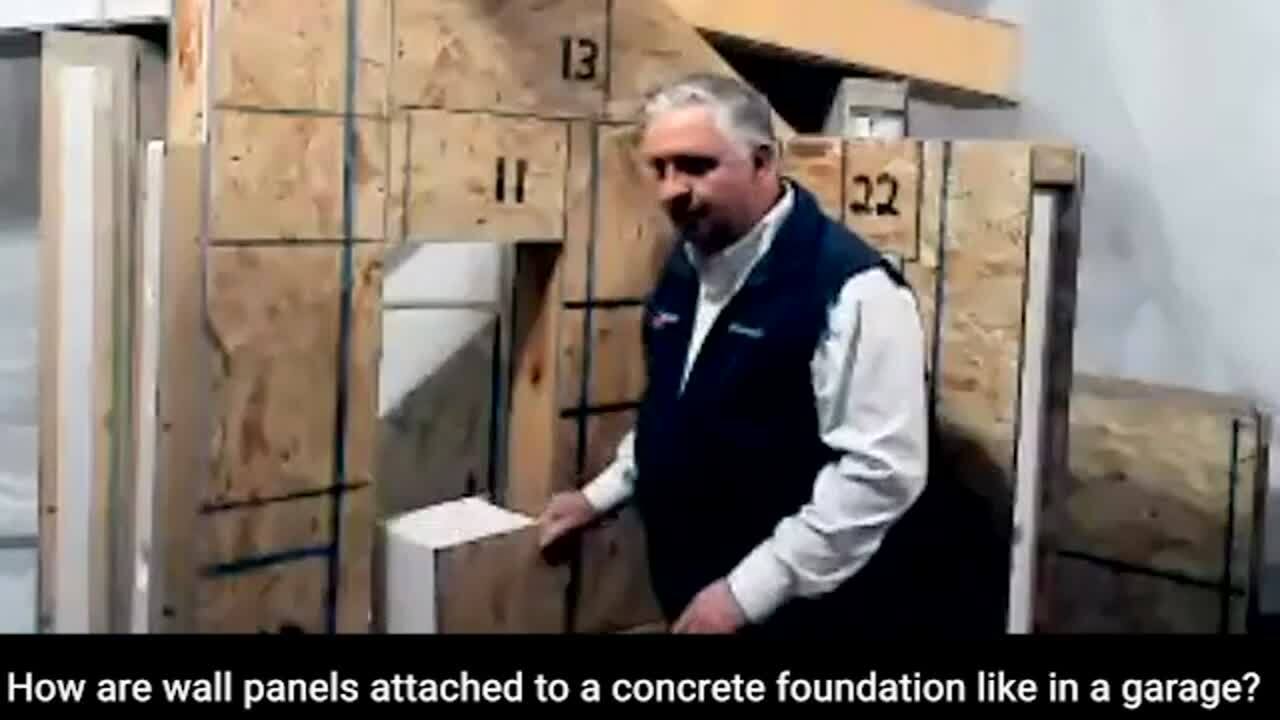 FAQ_Web_How are th wall panels attached to a concrete foundation like in a garage