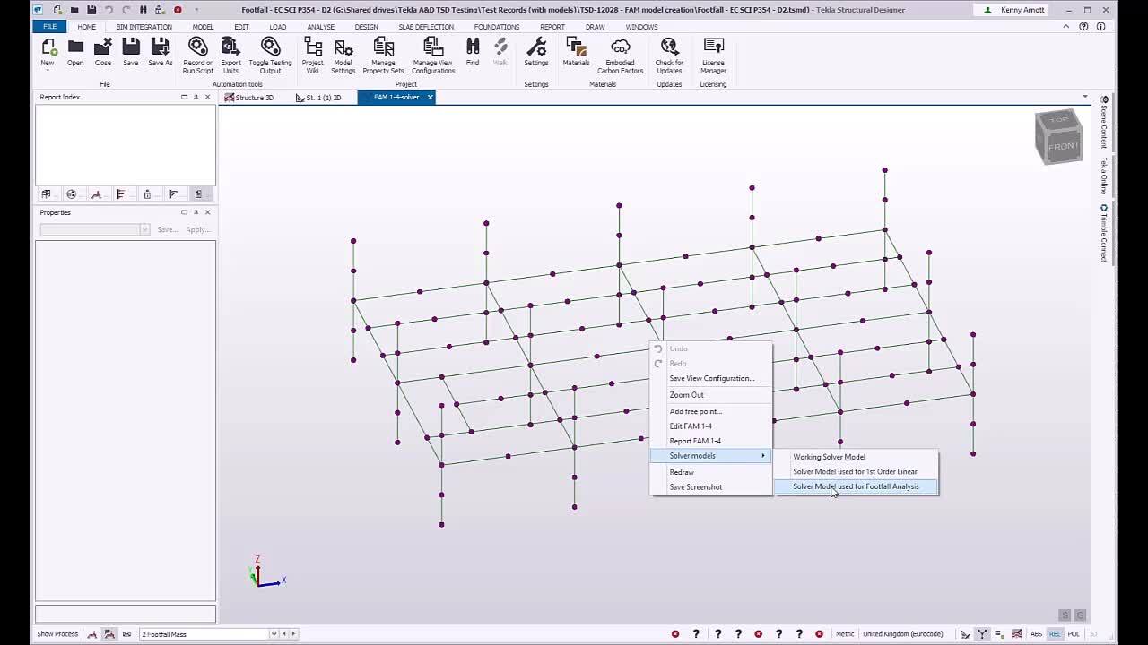 Introduction to Footfall Assessment using Tekla Structural Designer