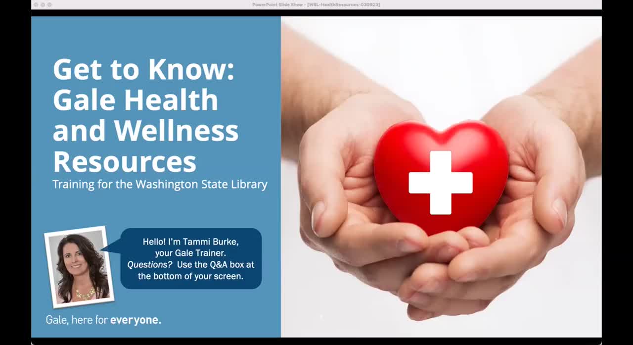 For WSL: Get to Know: Gale Health and Wellness Resources