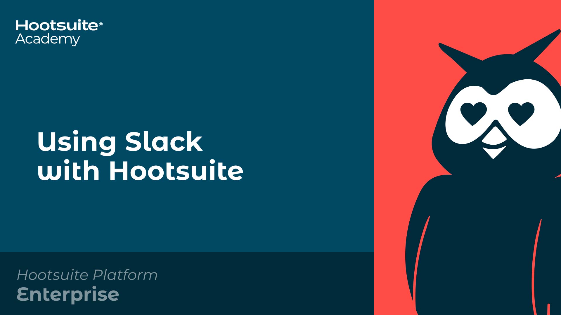 Usando o vídeo do Slack e da Hootsuite.