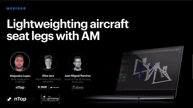 Webinar: Lightweighting aircraft seat legs with AM