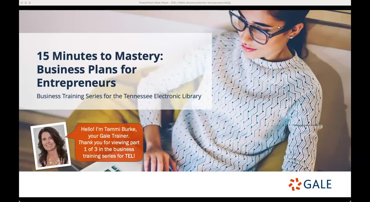 For TEL: 15 Minutes to Mastery: Business Plans for Entrepreneurs