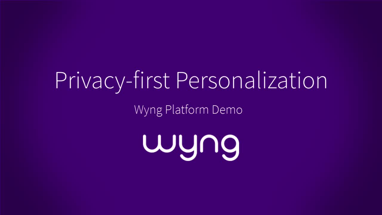 Product Tour: Wyng Privacy-First Personalization
