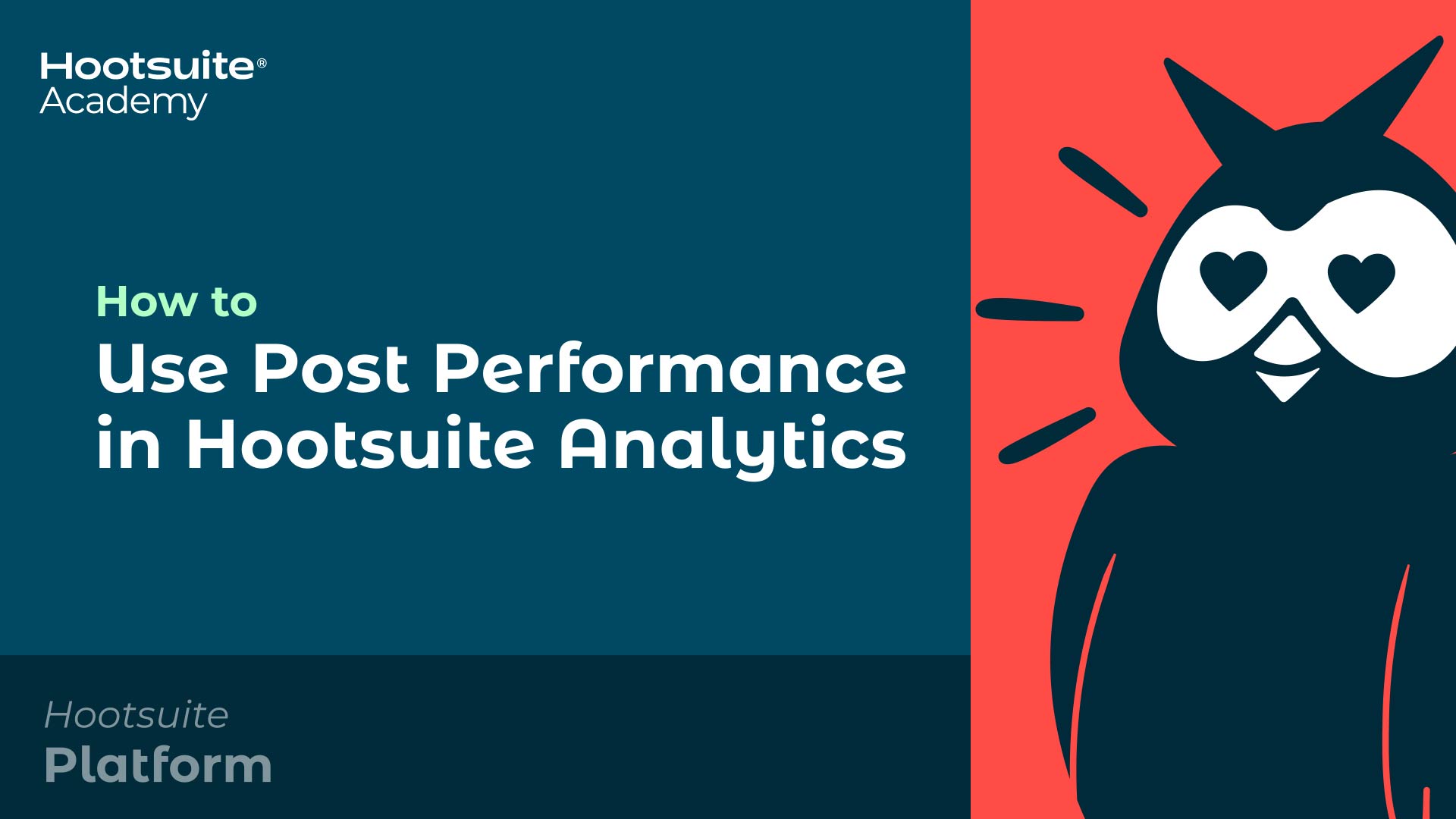 Comment utiliser la post-performance dans la vidéo Hootsuite Analytics.