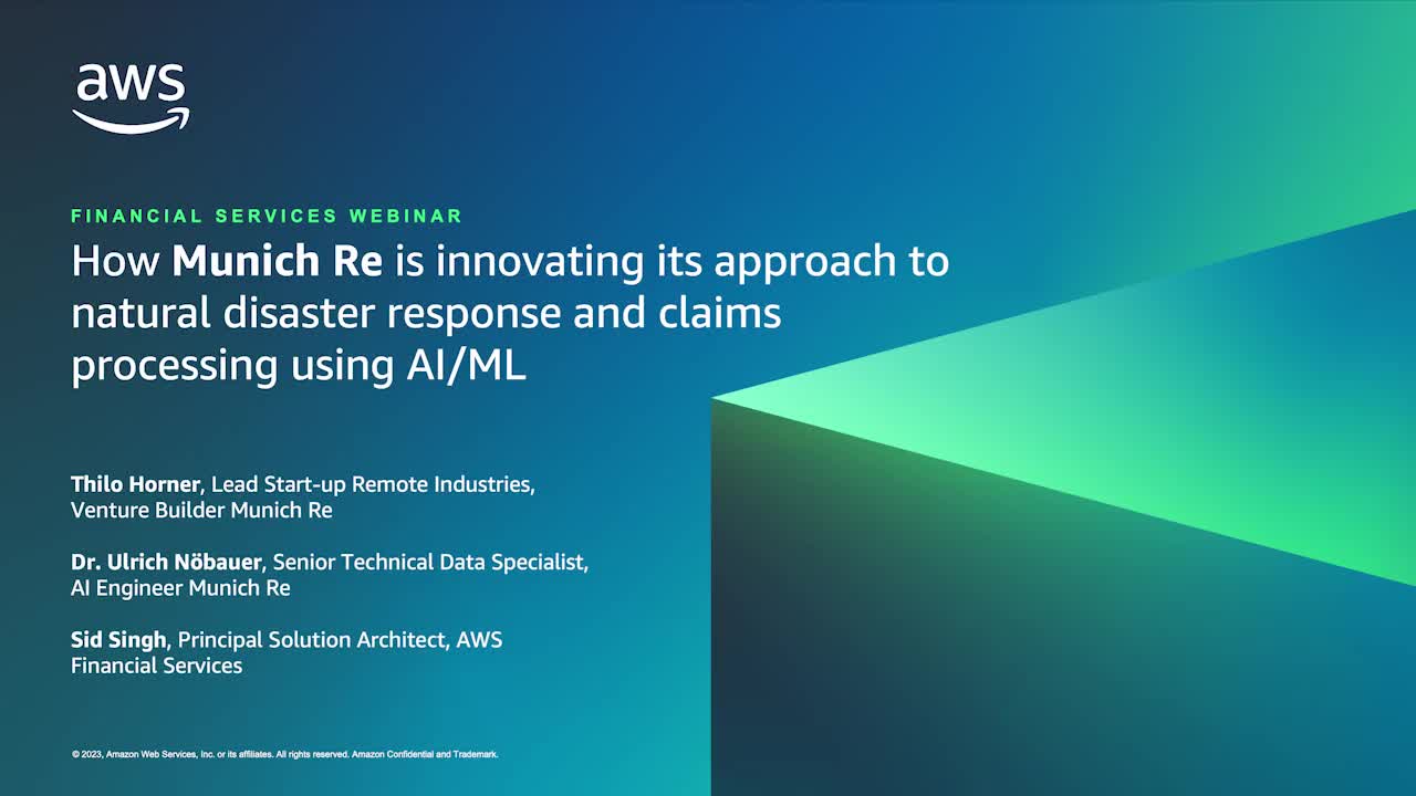 How Munich Re is innovating its approach to natural disaster response and claims processing using AI