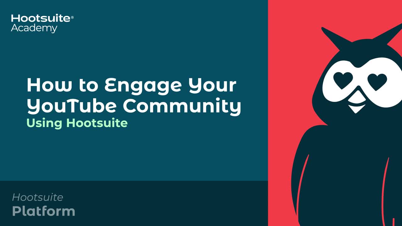 Como engajar sua comunidade do YouTube usando a Hootsuite.