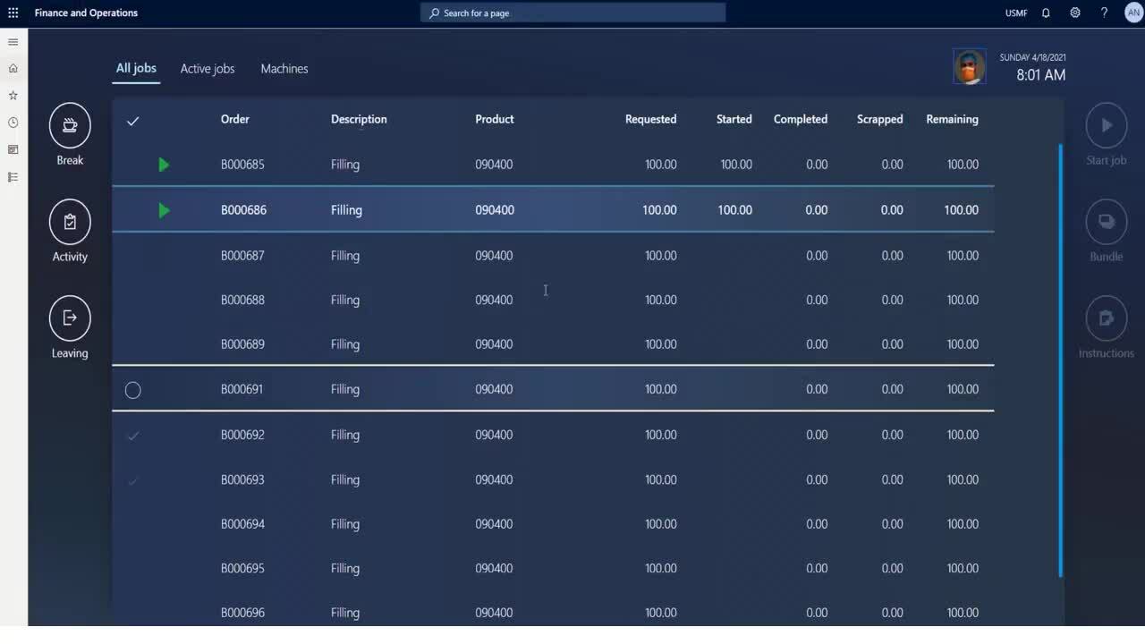 DEMO_ New user interface for production floor execution