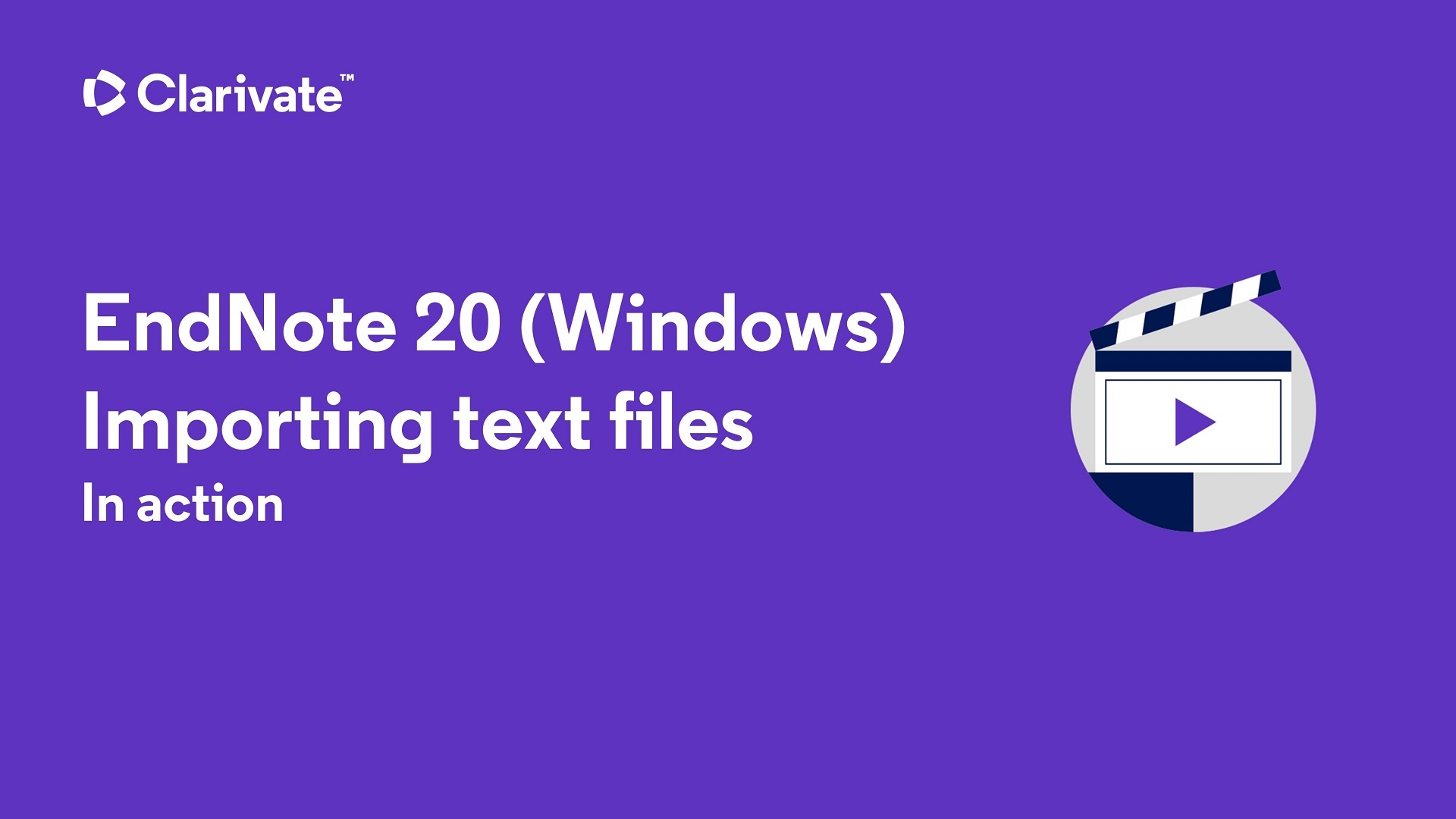 EndNote 20 (Windows) importing text files