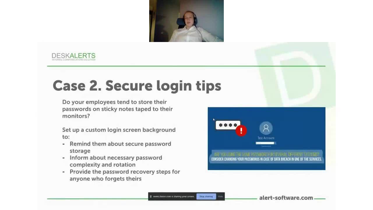 Case 2. Secure login tips