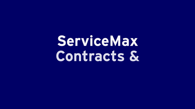 ServiceMax Contracts and Entitlements