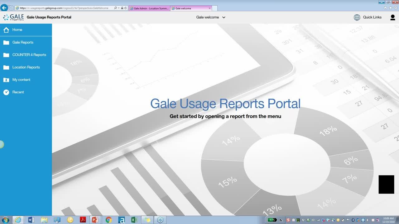 Explore your Gale Usage Report Portal</i></b></u></em></strong>