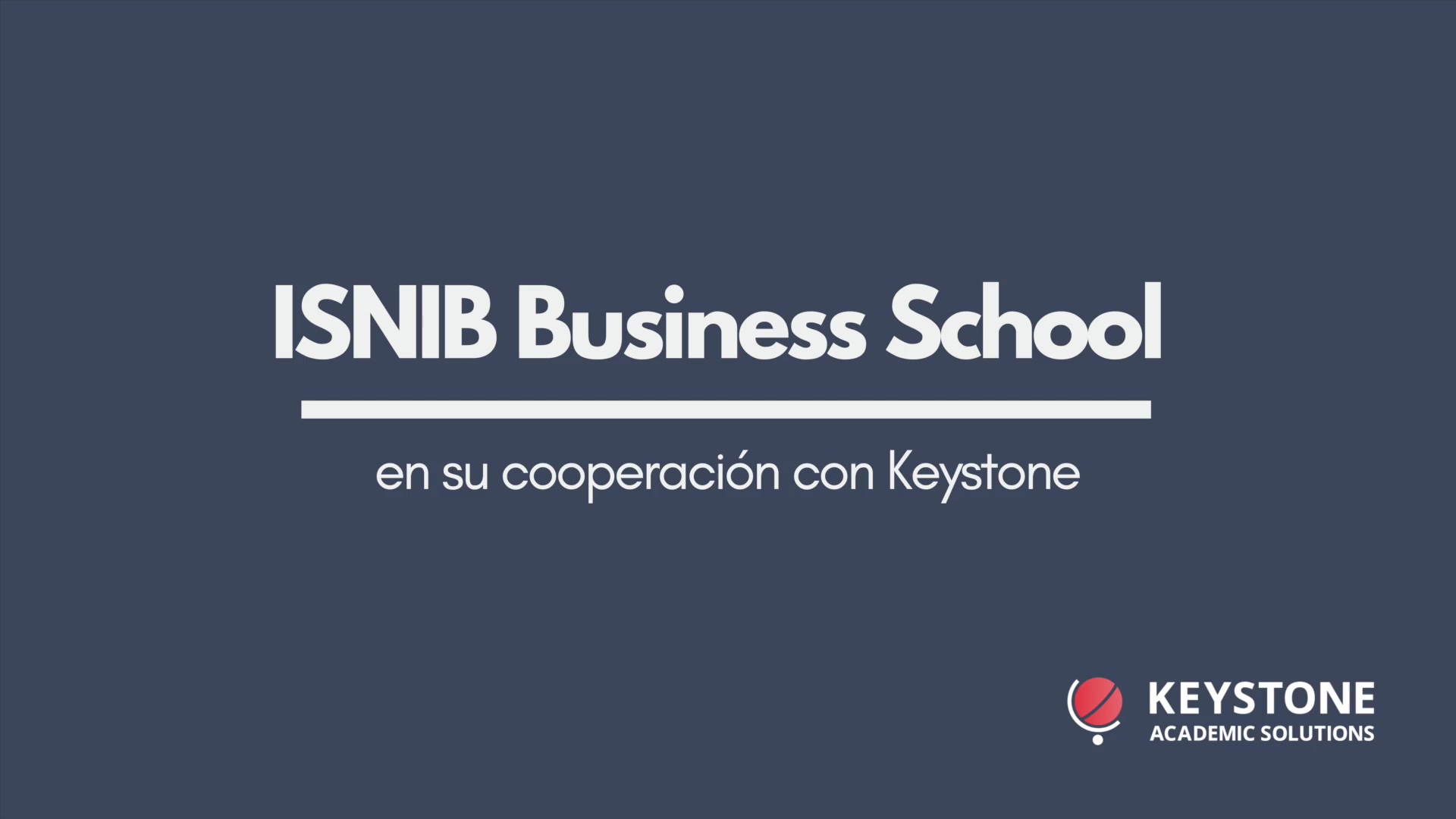 Keystone Video Testimonial - ISNIB Business School
