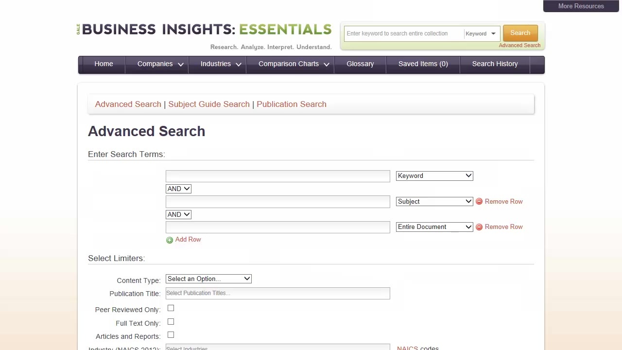 Business Insights: Essentials - Searching