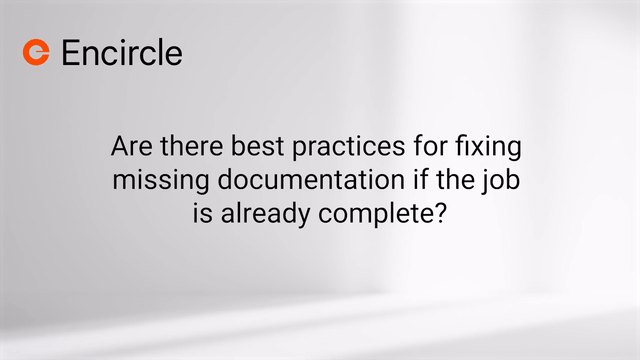 Fixing missing documentation when the job is already complete