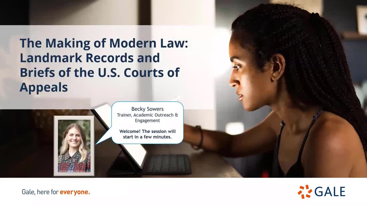 The Making of Modern Law: Landmark Records and Briefs - For Higher Ed Users