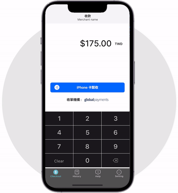 Mobile device showing Tap to Pay