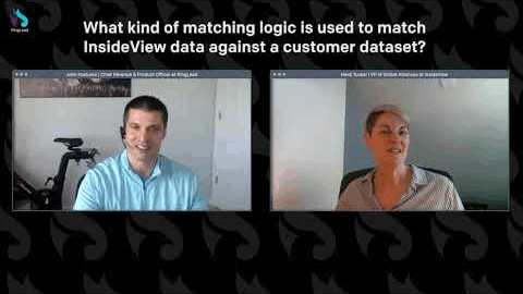 What kind of matching logic is used to match InsideView data against a customer database?