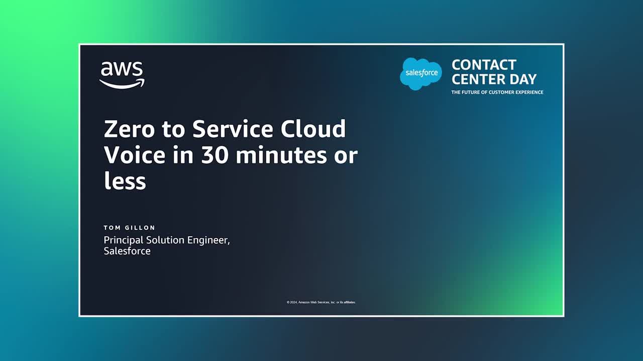 Zero to Service Cloud Voice in 30 minutes or less