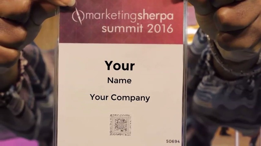 Marketing Sherpa Event Welcome