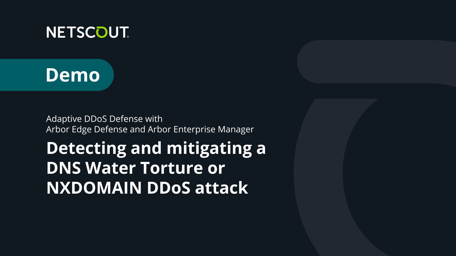 Detecting and Mitigating DNS Water Torture or NXDOMAIN DDoS Attacks