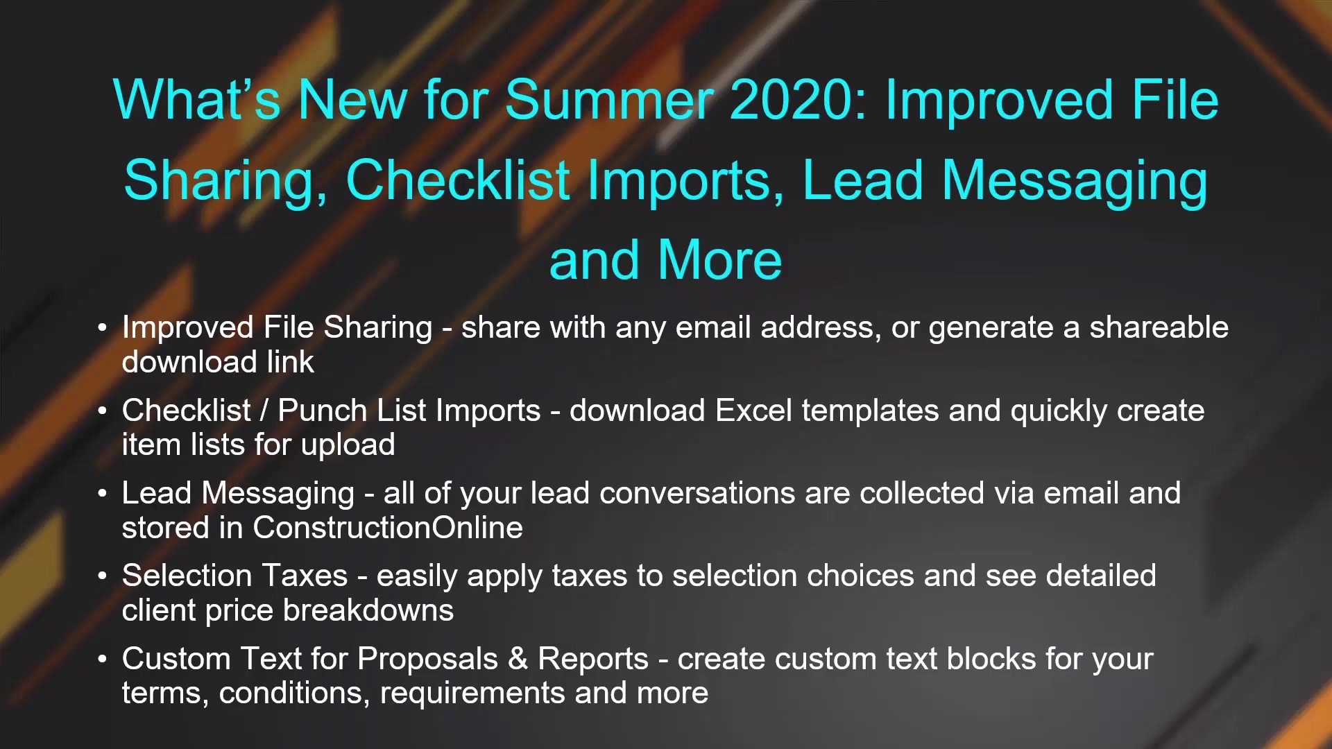 What’s New for Summer 2020 - Improved File Sharing, Checklist Imports, Lead Messaging and More