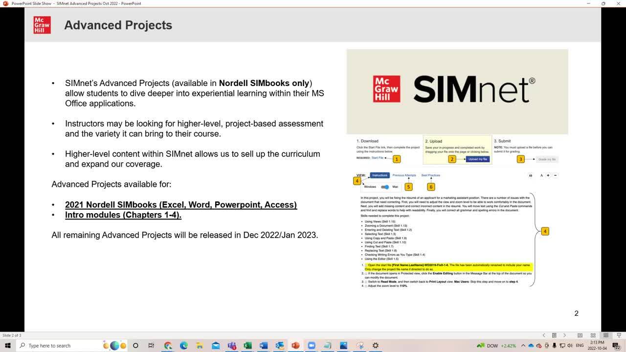 SIMnet Advanced Projects