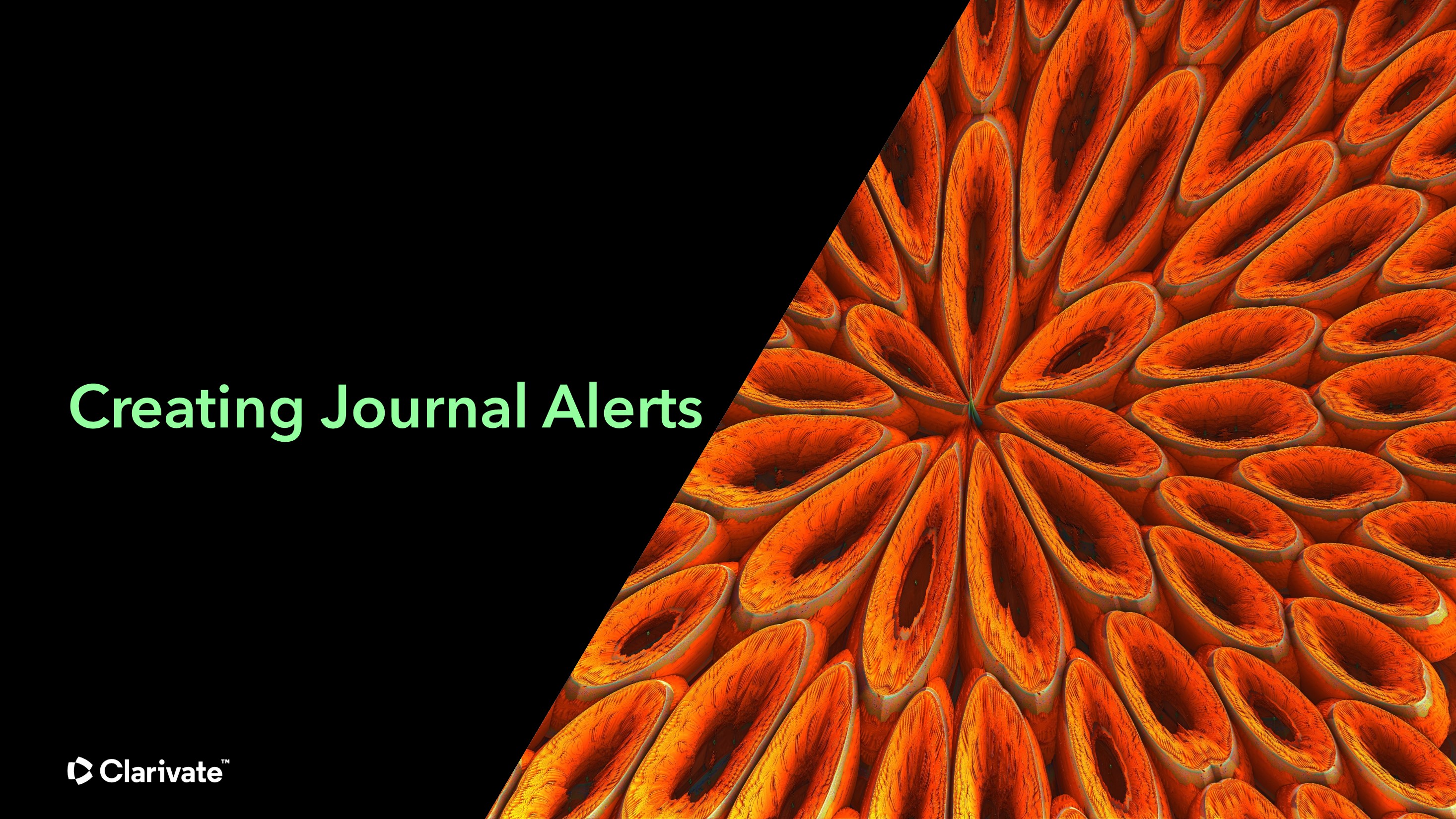 Create journal alerts video