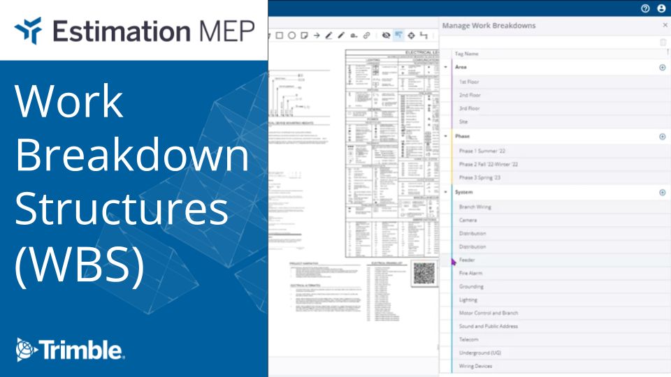 Estimation MEP - Using Work Breakdown Structures (WBS)