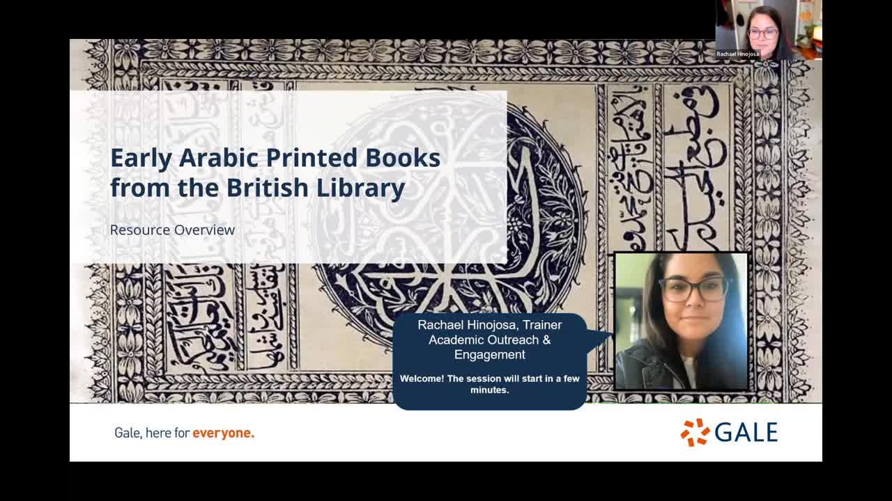 Early Arabic Printed Books from the British Library: Overview