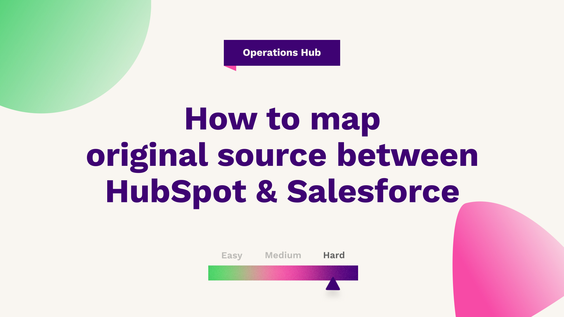 How to map original source between HubSpot & Salesforce