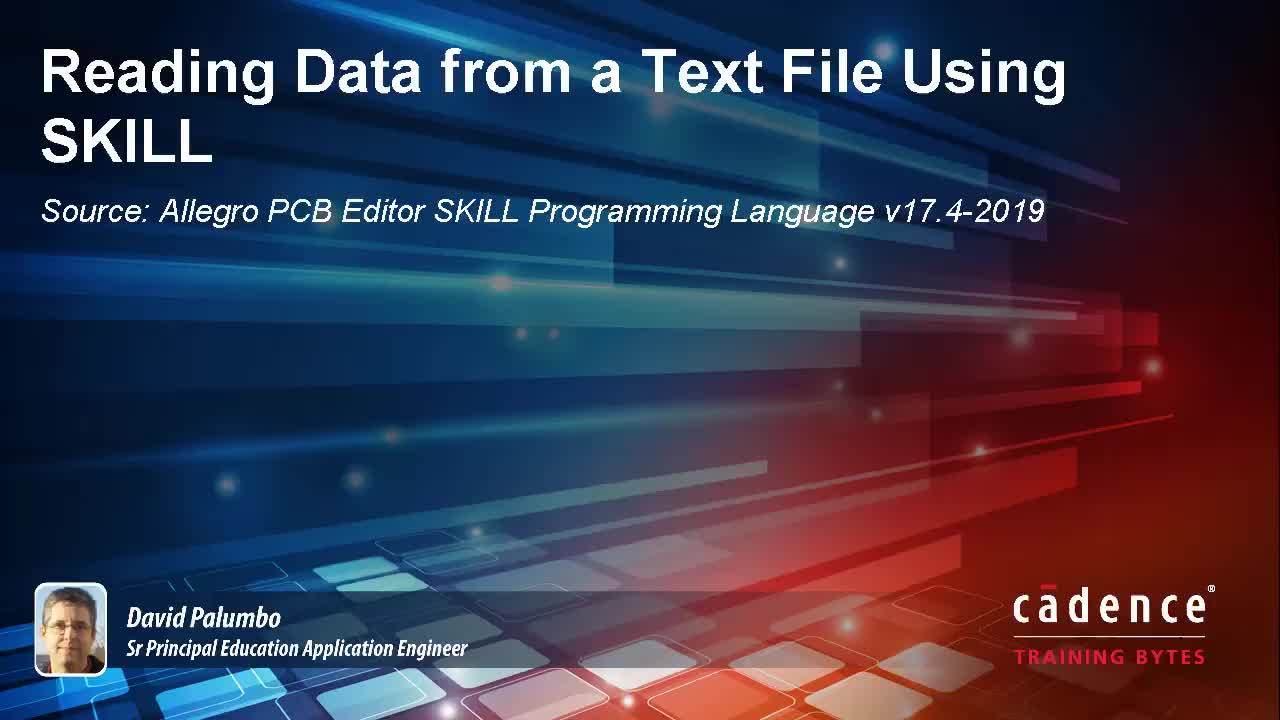 Reading Data From a Text File Using SKILL