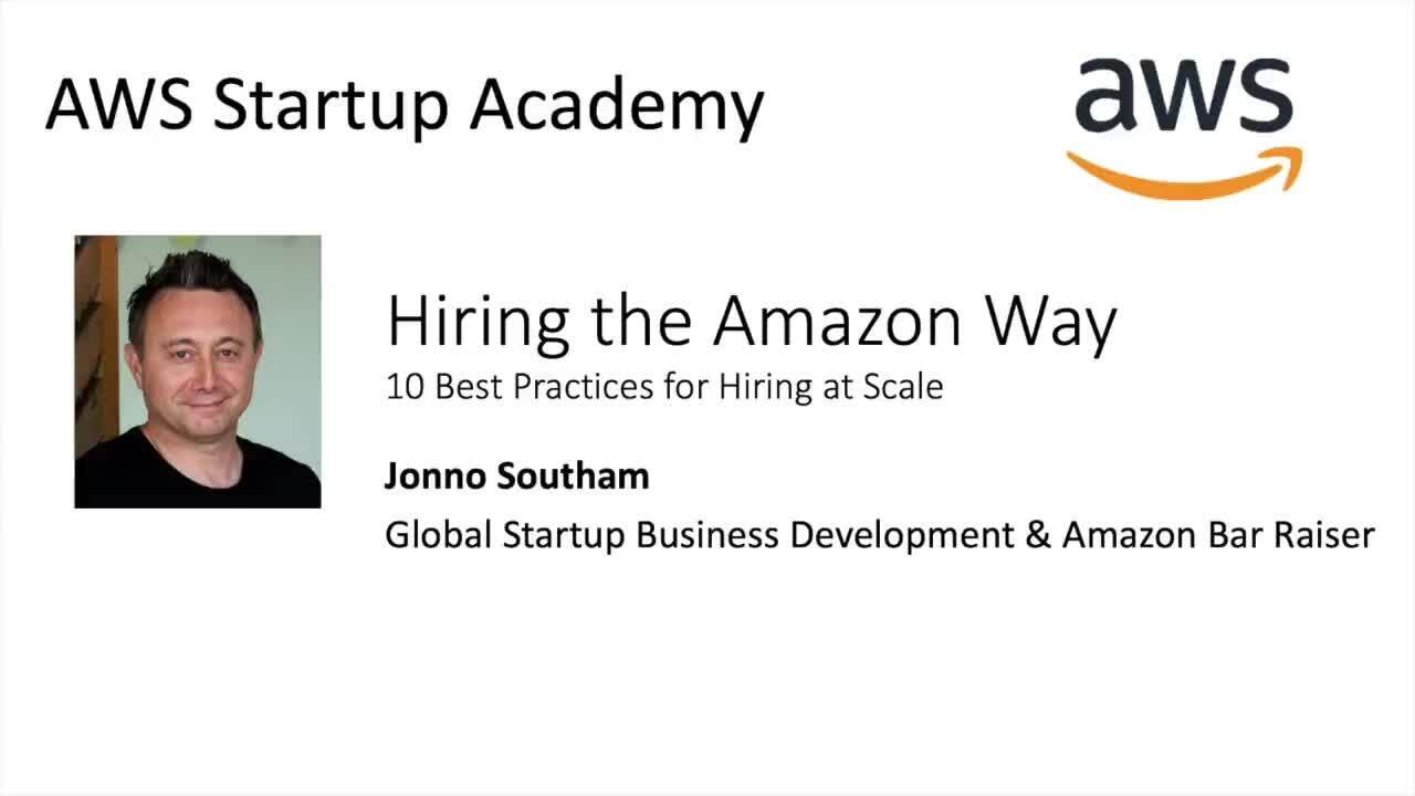 AWS Startup Academy: hire like a unicorn