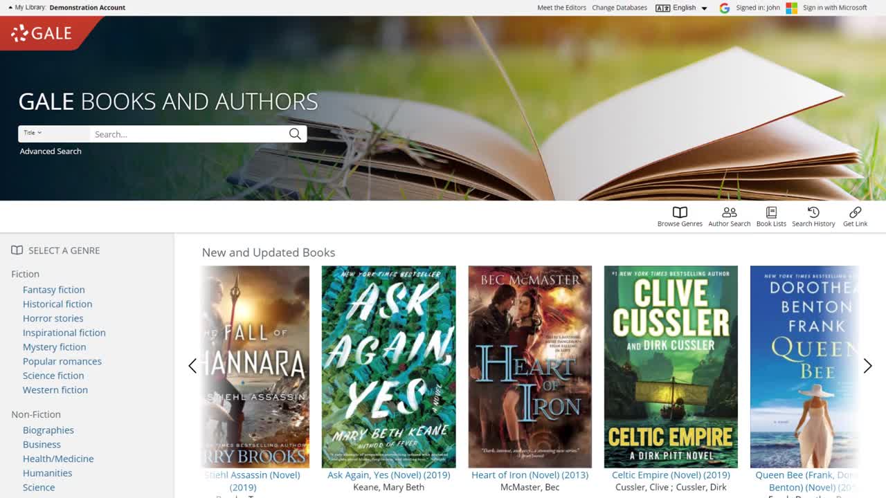 Gale Books and Authors - Finding Your Next Read