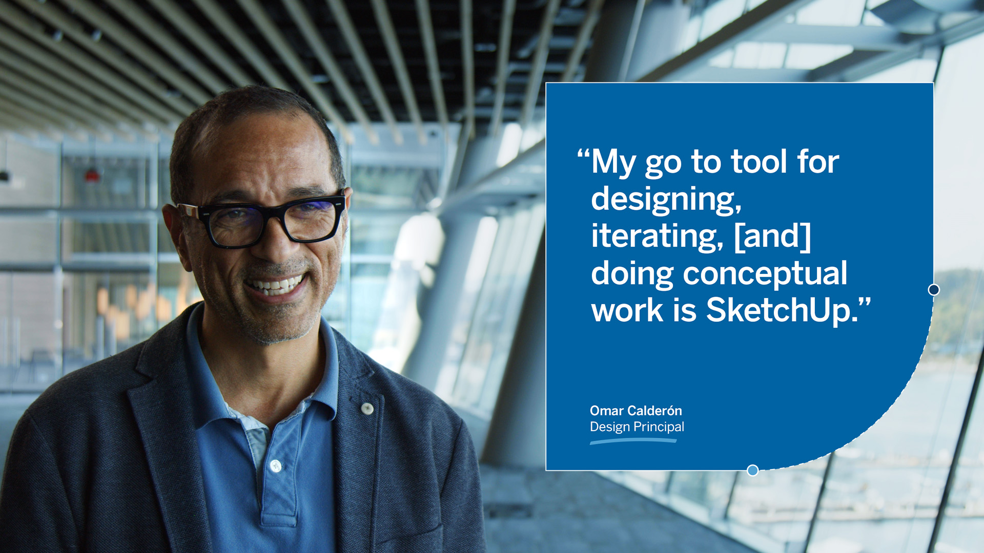 Watch an interview with Design Principal Omar Calderon, who uses SketchUp as his go-to tool for creating concepts. 