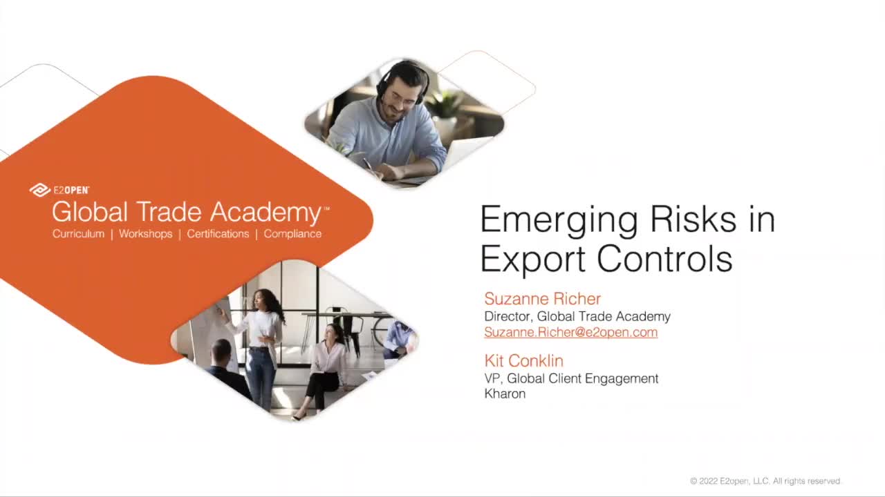 Emerging Risks in Export Controls