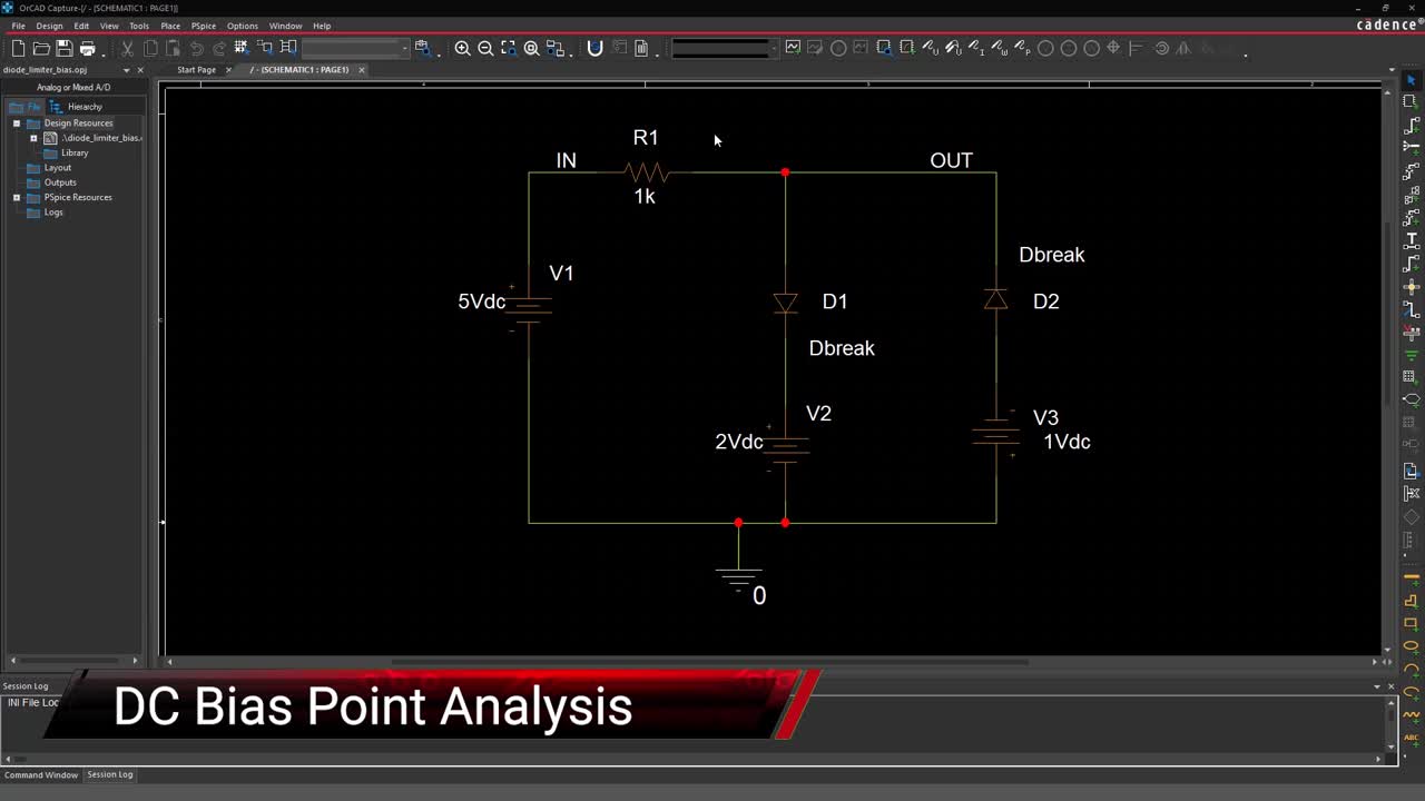DC Bias Point Analysis | PSpice Tutorial Videos