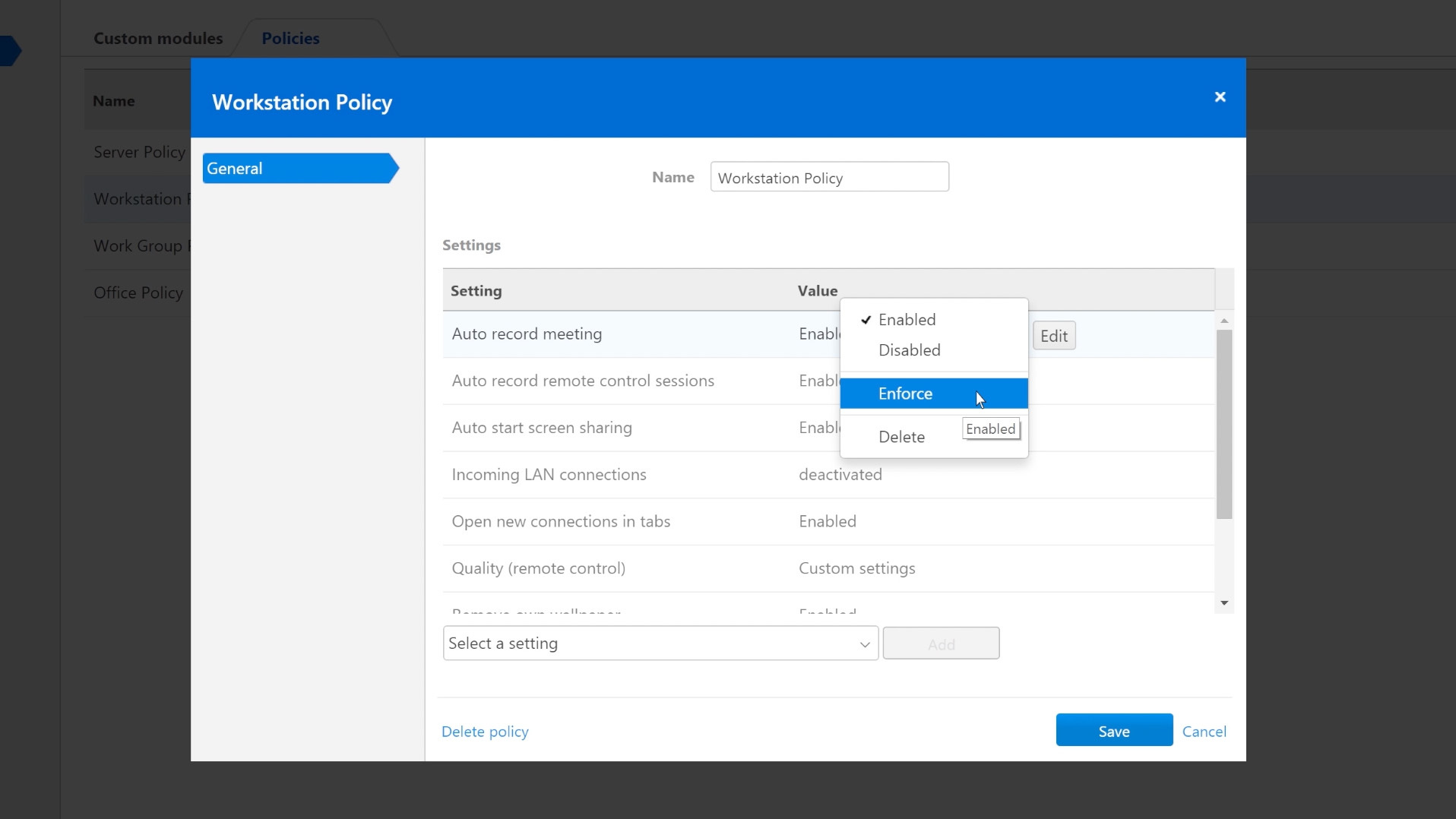 TeamViewer 10 - Enforcing and Bulk Assigning a Central Setting Policy 