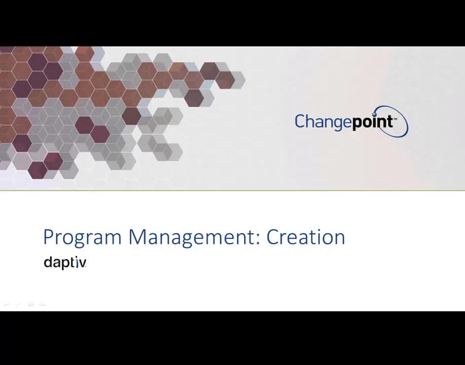 Program Management: Creation